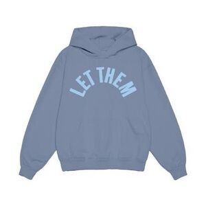 Blue Track Suit — Hoodie and Sweat Pants with 'LET THEM' Print
